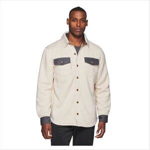 Avalanche Kilkenny Sherpa Lined Cream and Gray Shirt Jacket Shacket
